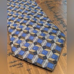 Ermenegildo Zegna 100% Silk Geometric Tie